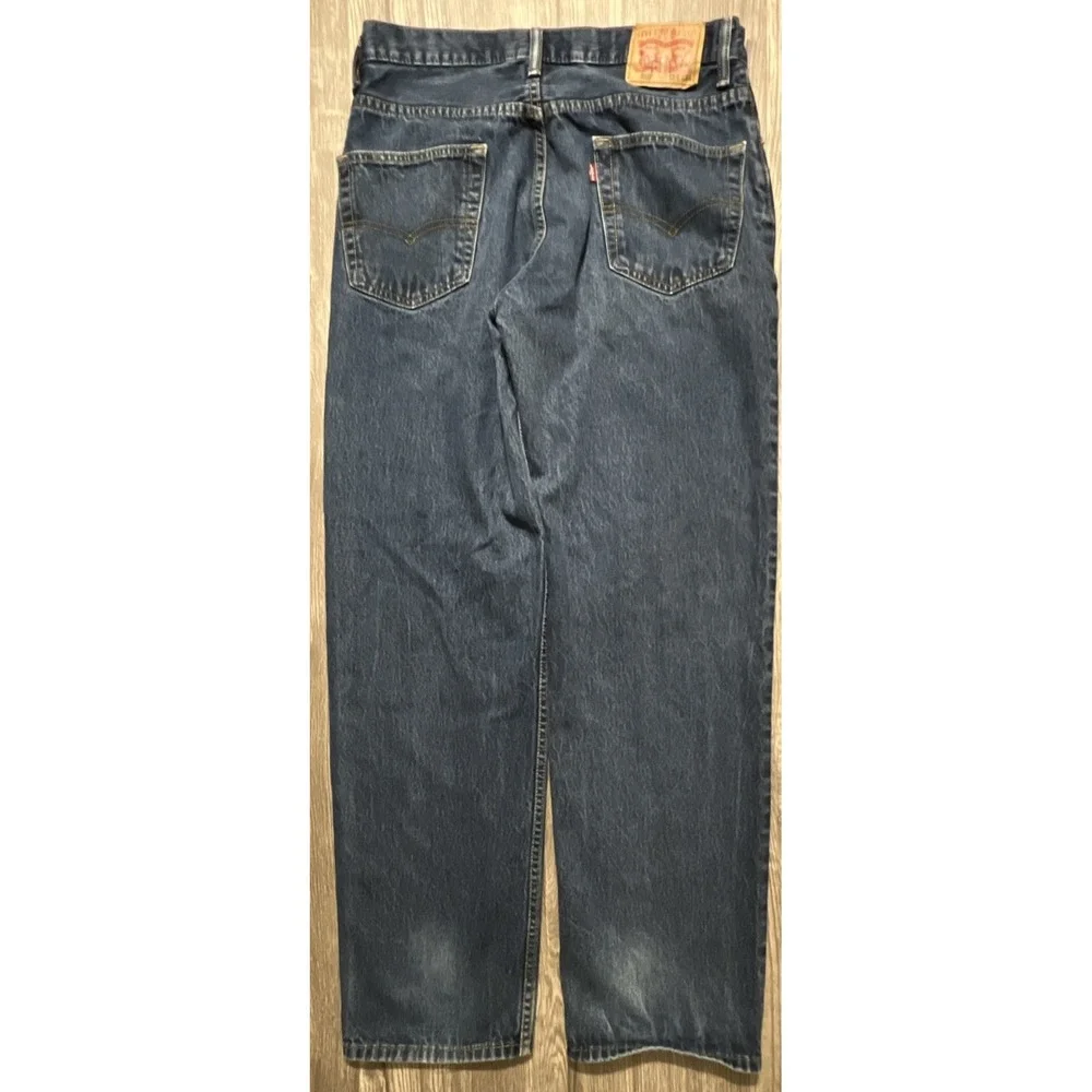Levi's 550 Relaxed Fit Tapered Leg Dark Wash Blue Jeans Size‎ Size 34x34 (34x33)